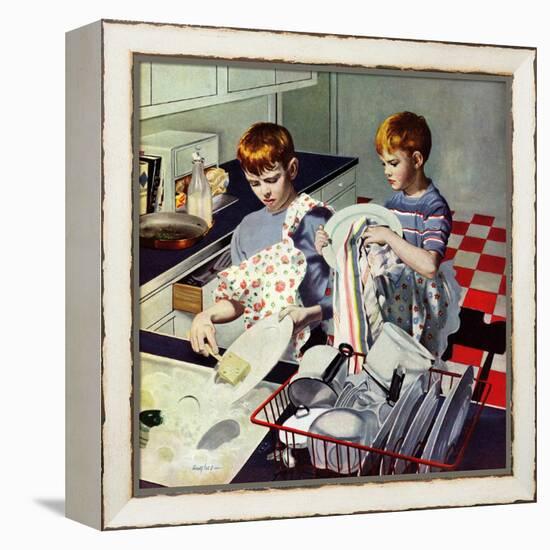 "Dinner Dishes", September 26, 1953-George Hughes-Framed Premier Image Canvas