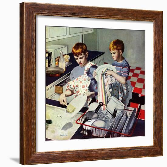 "Dinner Dishes", September 26, 1953-George Hughes-Framed Giclee Print