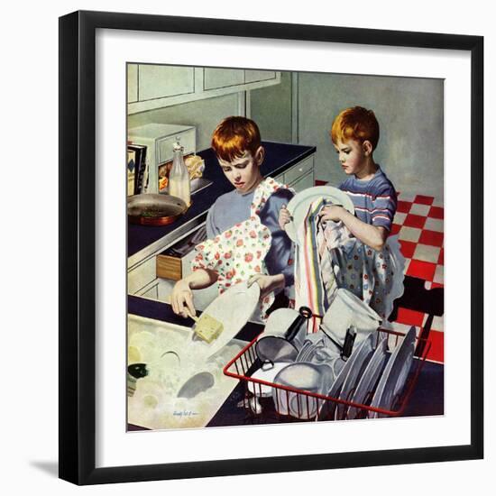 "Dinner Dishes", September 26, 1953-George Hughes-Framed Giclee Print