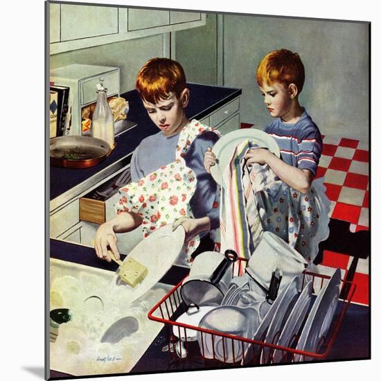 "Dinner Dishes", September 26, 1953-George Hughes-Mounted Giclee Print