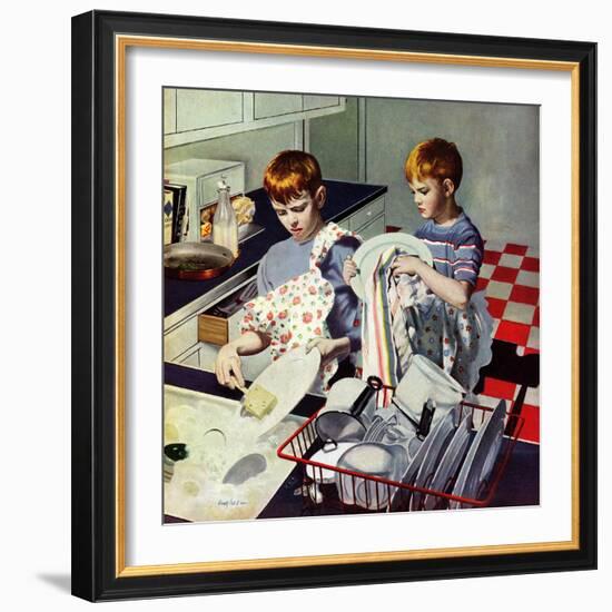 "Dinner Dishes", September 26, 1953-George Hughes-Framed Giclee Print