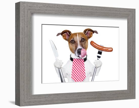 Dinner Dog-Javier Brosch-Framed Photographic Print