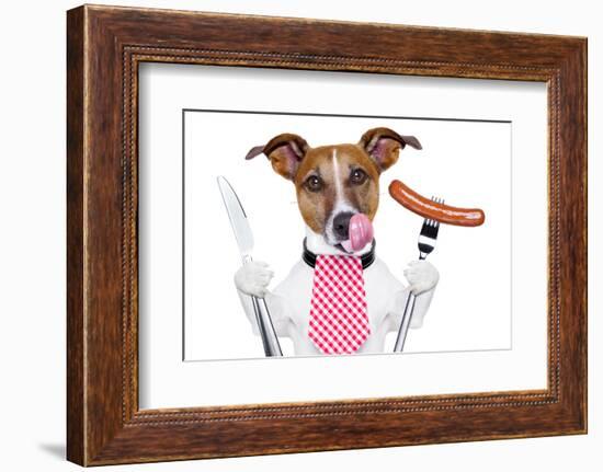 Dinner Dog-Javier Brosch-Framed Photographic Print