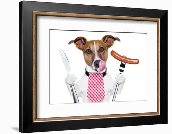 Dinner Dog-Javier Brosch-Framed Photographic Print