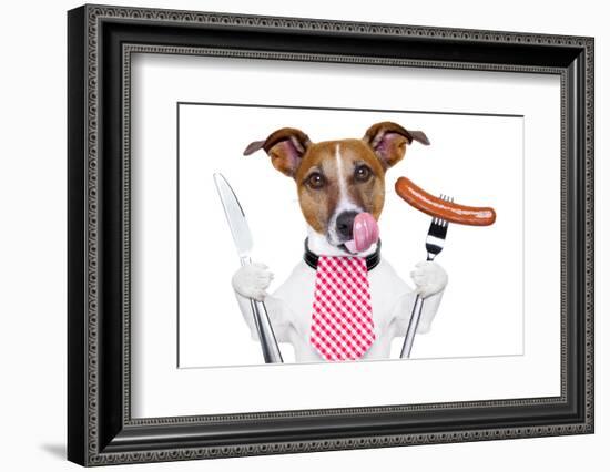 Dinner Dog-Javier Brosch-Framed Photographic Print