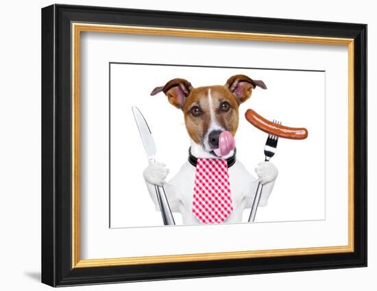 Dinner Dog-Javier Brosch-Framed Photographic Print