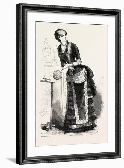 Dinner Dress Front, Fashion, 1882-null-Framed Giclee Print