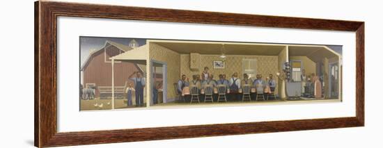 Dinner for Threshers, c.1934-Grant Wood-Framed Art Print