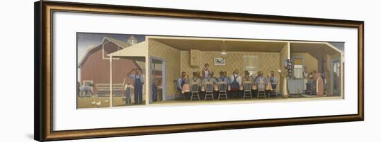 Dinner for Threshers, c.1934-Grant Wood-Framed Art Print