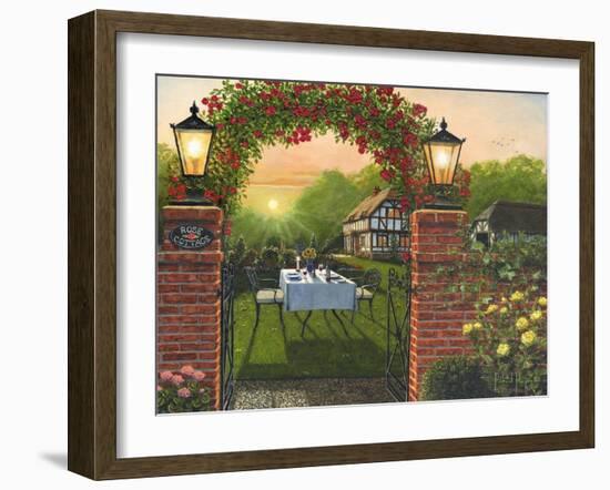 Dinner for Two - Rose Cottage-Richard Harpum-Framed Art Print
