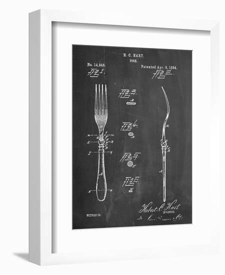 Dinner Fork Patent-null-Framed Premium Giclee Print