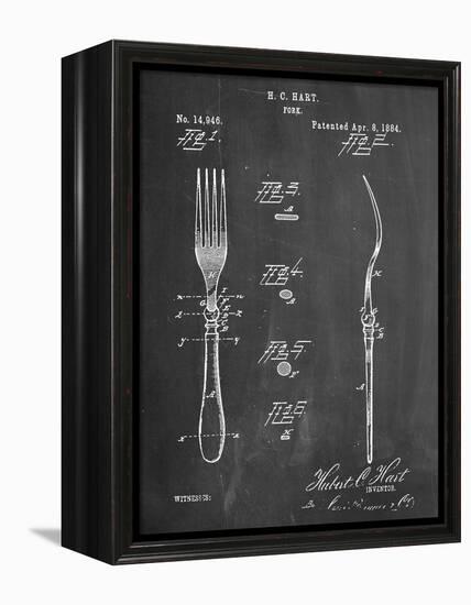Dinner Fork Patent-null-Framed Stretched Canvas