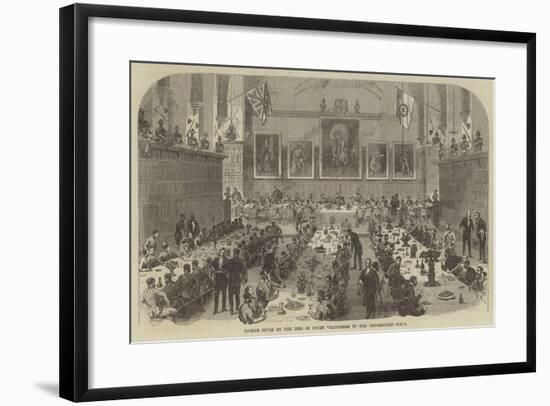 Dinner Given by the Inns of Court Volunteers to the Universities Corps-null-Framed Giclee Print