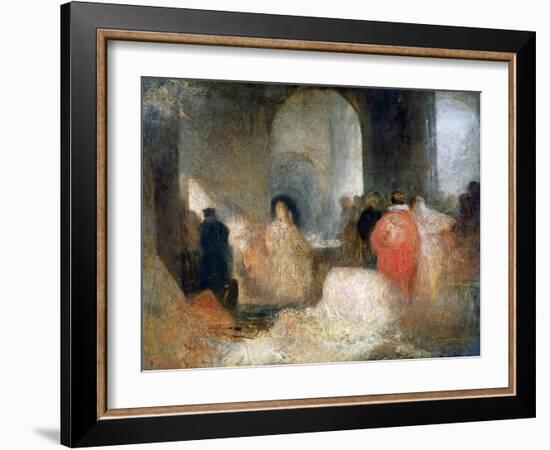 Dinner in a Great Room with Figures in Costume, C1830-1835-J. M. W. Turner-Framed Giclee Print