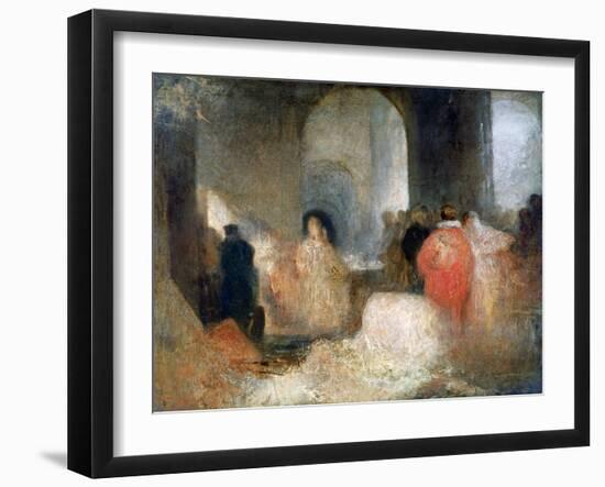 Dinner in a Great Room with Figures in Costume, C1830-1835-J. M. W. Turner-Framed Giclee Print