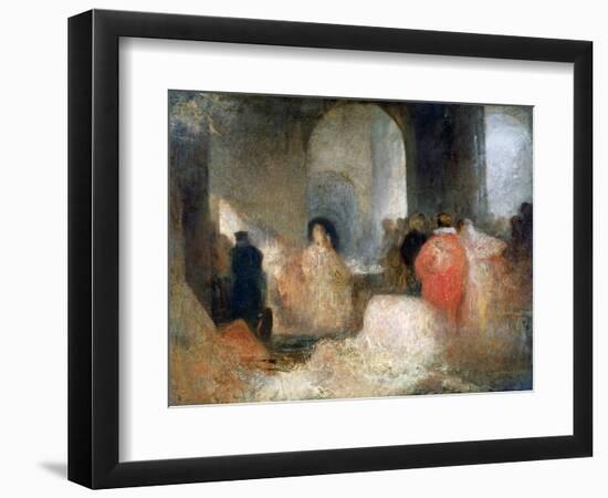 Dinner in a Great Room with Figures in Costume, C1830-1835-J. M. W. Turner-Framed Giclee Print