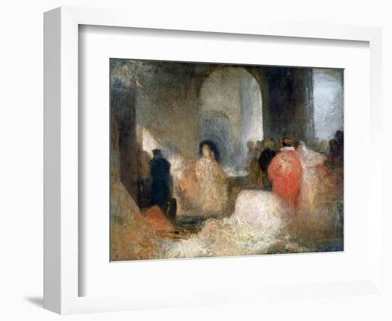 Dinner in a Great Room with Figures in Costume, C1830-1835-J. M. W. Turner-Framed Giclee Print