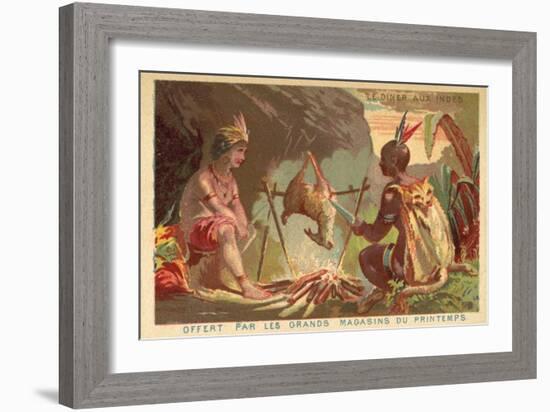 Dinner in India-null-Framed Giclee Print