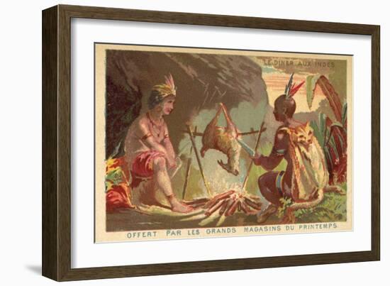 Dinner in India-null-Framed Giclee Print