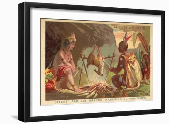 Dinner in India-null-Framed Giclee Print