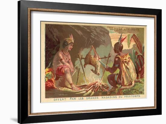 Dinner in India-null-Framed Giclee Print