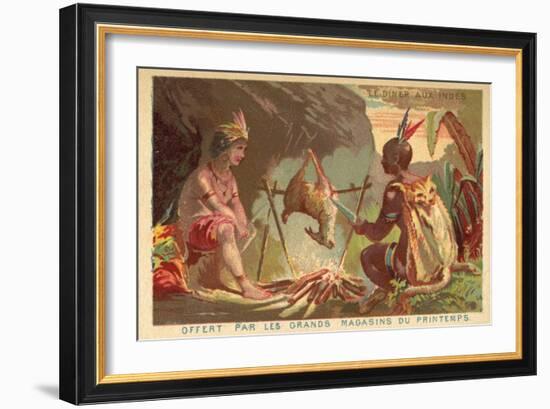 Dinner in India-null-Framed Giclee Print