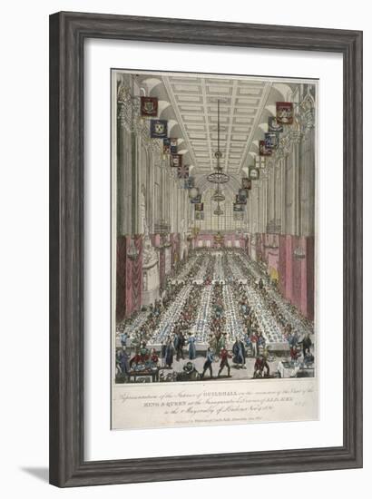 Dinner in the Guildhall, City of London, 1830-null-Framed Giclee Print