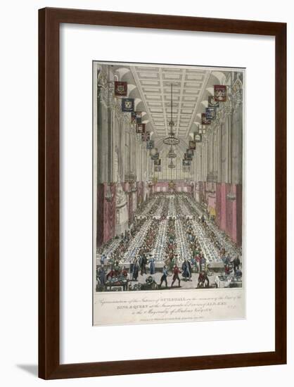 Dinner in the Guildhall, City of London, 1830-null-Framed Giclee Print