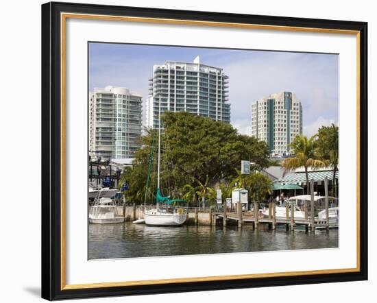 Dinner Key Marina in Coconut Grove, Miami, Florida, United States of America, North America-Richard Cummins-Framed Photographic Print