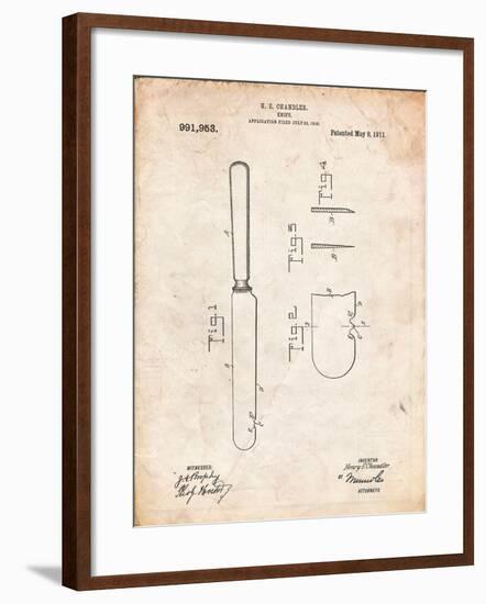 Dinner Knife Patent-Cole Borders-Framed Art Print