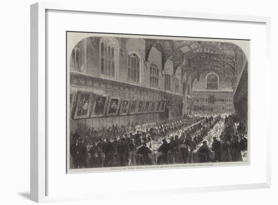 Dinner of the British Medical Association in the Hall of Christ Church College, Oxford-null-Framed Giclee Print