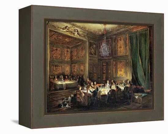 Dinner of the Prince of Conti (1717-76) in the Temple, 1766-Michel Barthélémy Ollivier-Framed Premier Image Canvas