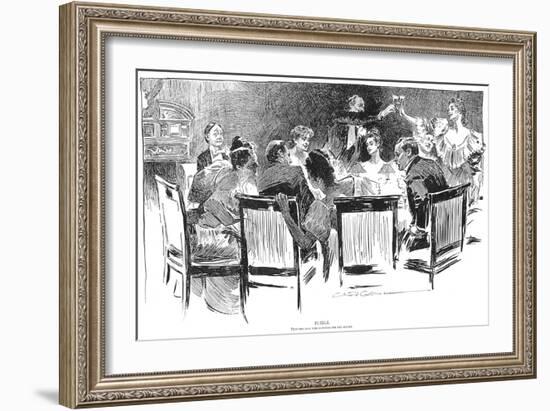 Dinner Party, 1894-Charles Dana Gibson-Framed Giclee Print