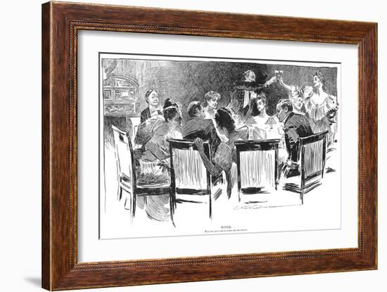 Dinner Party, 1894-Charles Dana Gibson-Framed Giclee Print