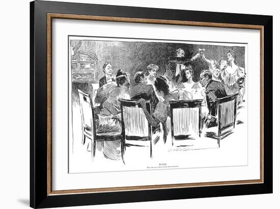 Dinner Party, 1894-Charles Dana Gibson-Framed Giclee Print