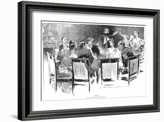 Dinner Party, 1894-Charles Dana Gibson-Framed Giclee Print