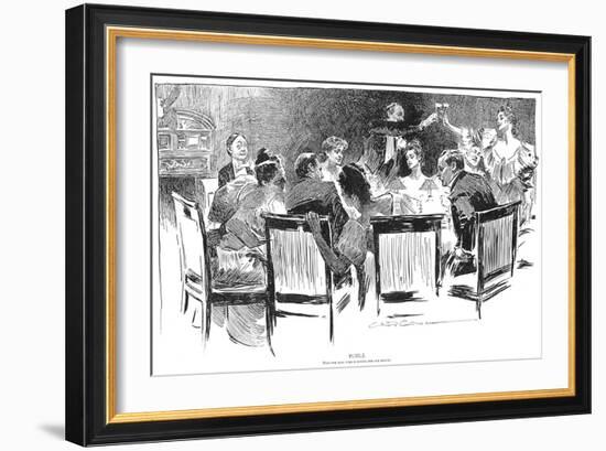 Dinner Party, 1894-Charles Dana Gibson-Framed Giclee Print