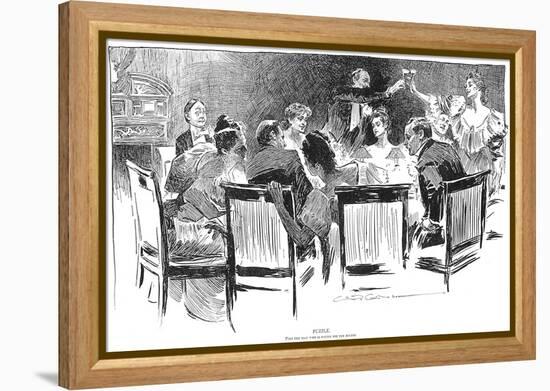 Dinner Party, 1894-Charles Dana Gibson-Framed Premier Image Canvas