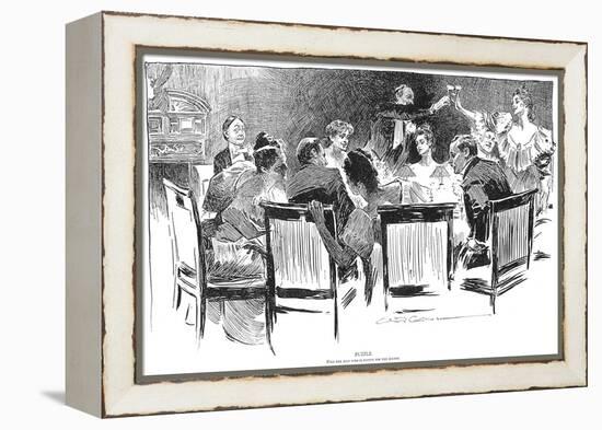 Dinner Party, 1894-Charles Dana Gibson-Framed Premier Image Canvas