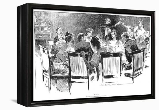 Dinner Party, 1894-Charles Dana Gibson-Framed Premier Image Canvas