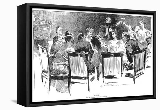 Dinner Party, 1894-Charles Dana Gibson-Framed Premier Image Canvas