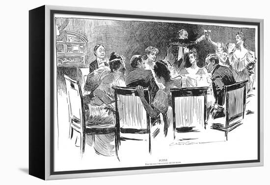 Dinner Party, 1894-Charles Dana Gibson-Framed Premier Image Canvas