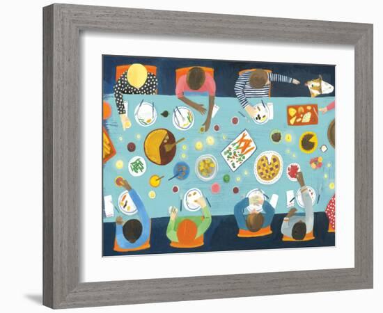 Dinner party, 2015-Grace Helmer-Framed Giclee Print