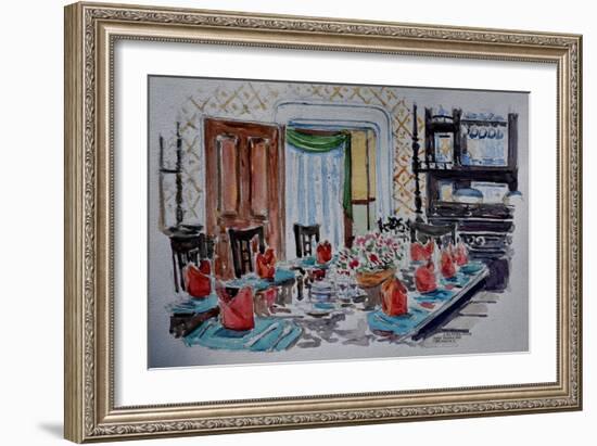 Dinner Party, Victorian Home, 2004, (Watercolor)-Anthony Butera-Framed Giclee Print