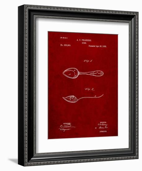 Dinner Spoon Patent-Cole Borders-Framed Art Print