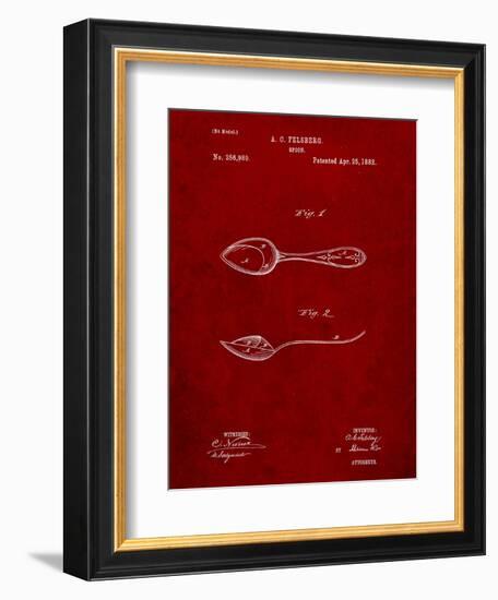 Dinner Spoon Patent-Cole Borders-Framed Art Print