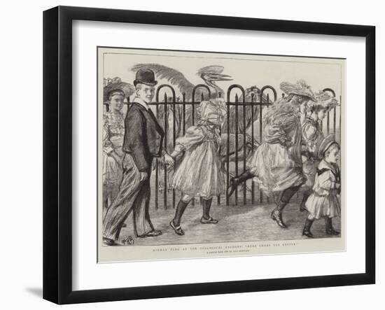 Dinner Time at the Zoological Gardens, Here Comes the Keeper!-Charles Paul Renouard-Framed Giclee Print