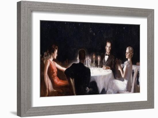 Dinner unter Sternen (Dinner Under the Stars)-McClelland Barclay-Framed Giclee Print