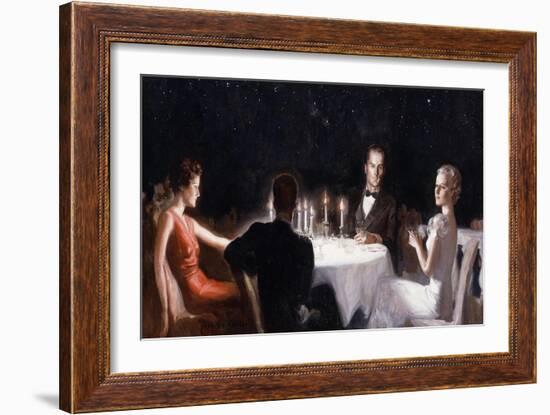 Dinner unter Sternen (Dinner Under the Stars)-McClelland Barclay-Framed Giclee Print