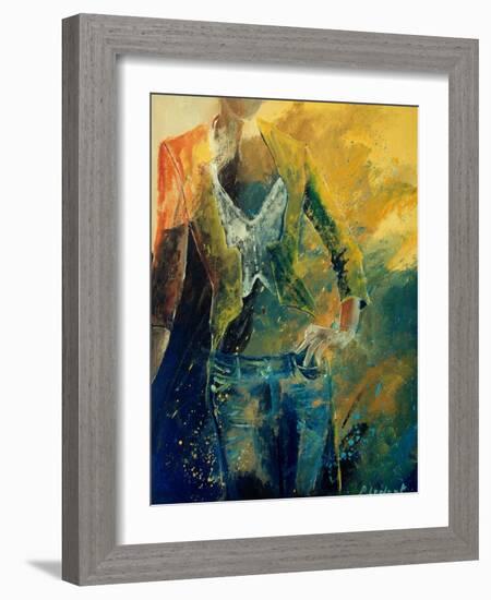 Dinnerjacket matches with jeans-Pol Ledent-Framed Art Print